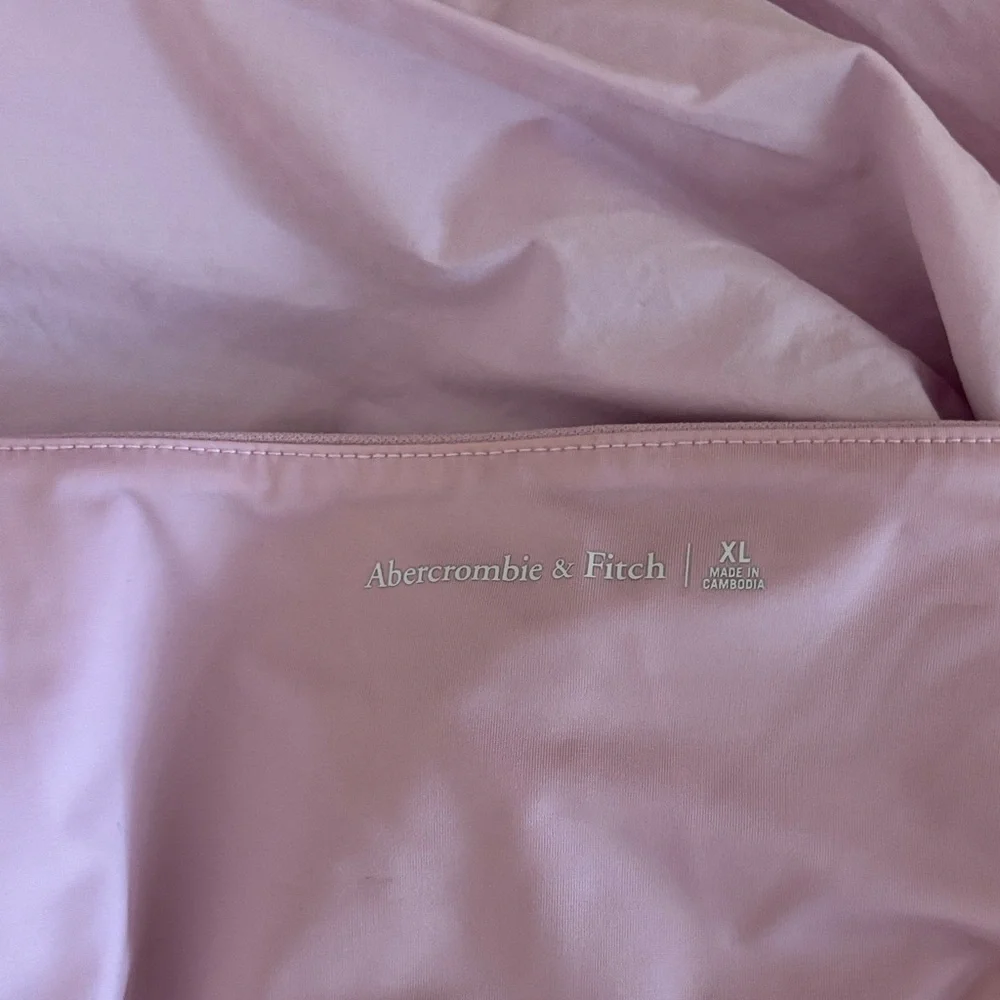 Abercrombie & Fitch Pink Mixed Fabric Bubble Hem Midi Dress Size XL – Excellent - Picture 8 of 14